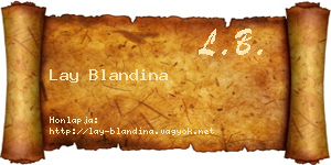 Lay Blandina névjegykártya